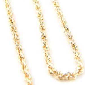  Necklace plated chain gold Corde 45 cm (17. 72) 2 mm 