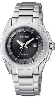 CITIZEN ECO DRIVE WOMENS WR 100m SAPPHIRE STAINLESS STEEL WATCH EW1511 