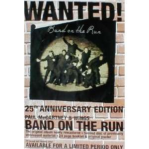 Wings (Wanted Band on the Run, Huge, Original) Music Poster Print 