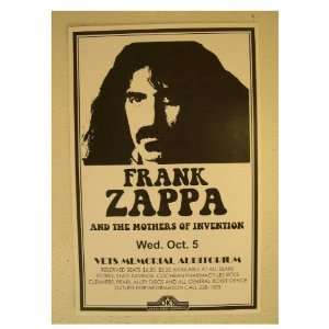  Zappa Handbill Poster & The Mothers Of Invention 