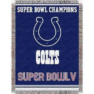 Indianapolis Colts Super Bowl Commemorative Woven NFL Tapestry Throw 