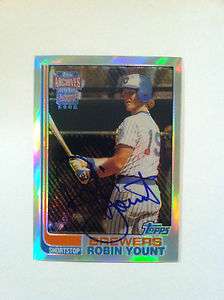 RARE 2002 TOPPS ARCHIVES RESERVE ROBIN YOUNT AUTO HOF AUTOGRAPH  