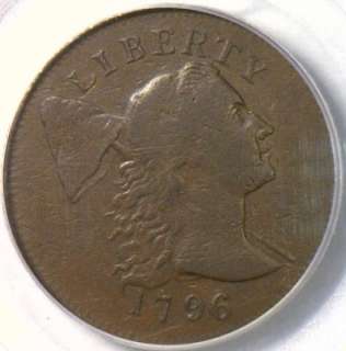 1796 Liberty Cap Large Cent PCGS VF 20 S 84, R 3  