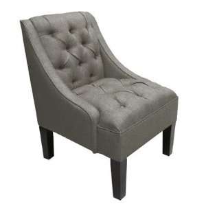  Skyline Furniture 79 1 Tufted Swoop Arm Chair Color: Grey 