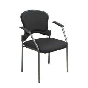  Titanium Finish Stacking Visitors Chair with Arms 