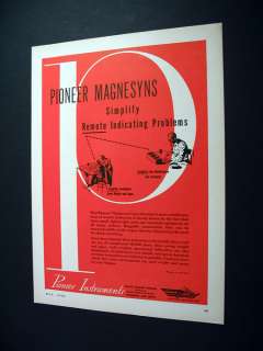 Pioneer Instruments Aircraft Magnesyns 1946 print Ad  