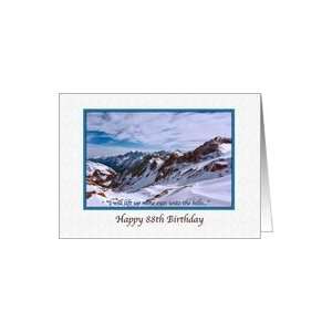  88th Birthday, Religious, Snowy Mountains Card: Toys 