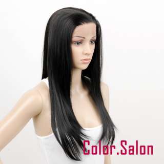 Hand Made Synthetic Lace Front Wigs Off Black 96#1B  