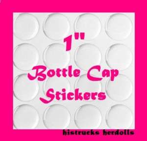 INCH CLEAR EPOXY CIRCLES BOTTLE CAP STICKERS 500 PC  