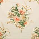 LEE JOFA FLORAL BOUQUETS LINEN FABRIC 1O YARDS SALMON  