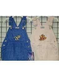 Toddler Girls Cotton Corduroy Embroidery Bib Pocket Overall (Prepack 