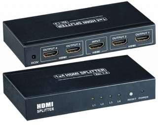 New 4 Port HDMI 1x4 Splitter v1.3b 1080p HD BluRay PS3