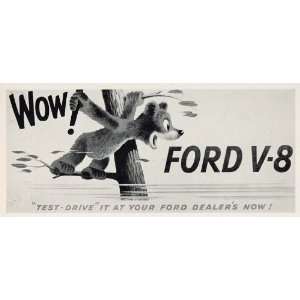  1950 Billboard Ford V8 Car Ad Bear Tree Scott Johnston 