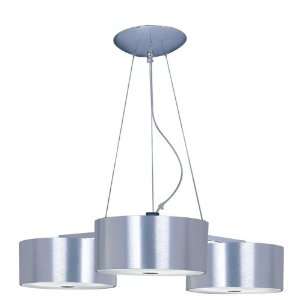 ET2 Lighting Percussion 3 Light Pendant in Brushed Aluminum Finish 