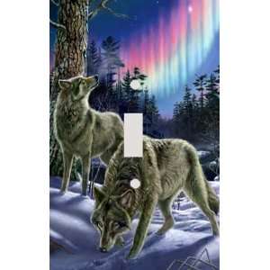  Wolf Aurora Decorative Switchplate Cover: Home Improvement