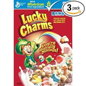 Lucky Charms Cereal, 11.5 Ounce Boxes (Pack of 3)  Grocery 
