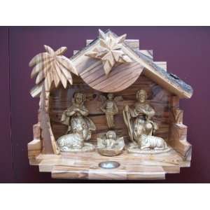 Nativity Scene Handmade Bethlehem Olive Wood