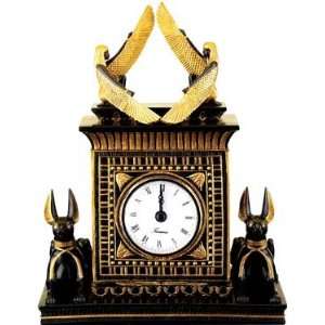  Egyptian Isis & Anubis Clock   Collectible Egypt God 