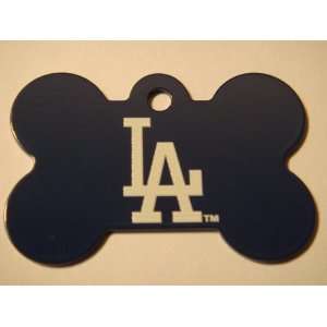  MLB LA Dodgers Baseball Large Bone ID Tag: Pet Supplies