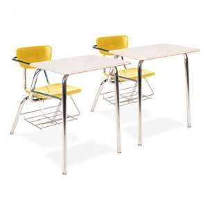  Virco Martest 21 Chair Desks, Squash with Sandstone 