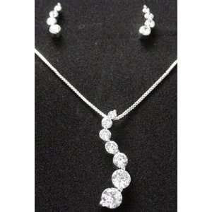   Matching Austrian Crystal Necklace and Earrings Set 