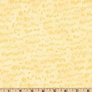   Pastel Script Butter Cream Fabric By The Yard: Arts, Crafts & Sewing