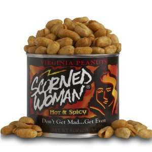 Scorned Woman Spicy Virginia Peanuts, 9 Ounce Can:  Grocery 