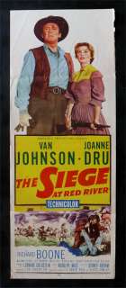 SIEGE AT RED RIVER * ORIG MOVIE POSTER INSERT WESTERN  