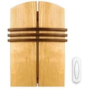   Birch with Walnut Finish Accents Wireless Door Chime: Home Improvement