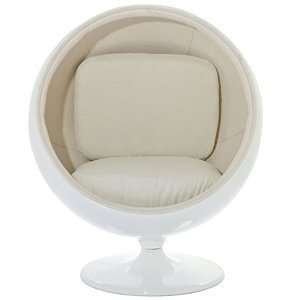  Eero Aarnio Style Ball Chair in White: Home & Kitchen