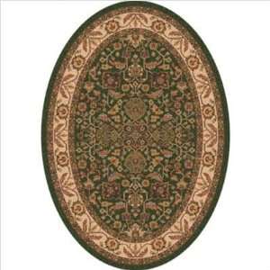  Pastiche Abadan Lance Green Oval Rug Size: Oval 310 x 5 