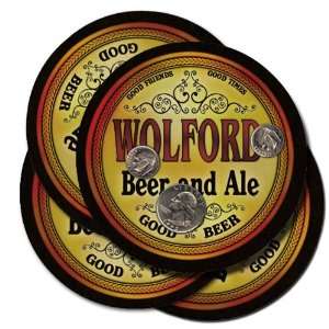  WOLFORD Family Name Brand Beer & Ale Coasters Everything 