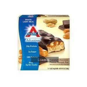 Atkins Caramel Bar Chocolate Peanut Nougat, 5 Pack: Health 