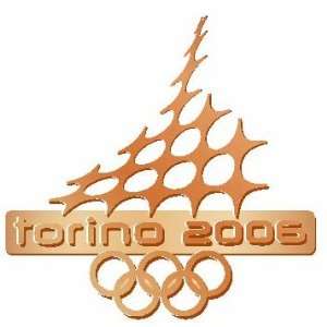    Torino 2006 Winter Olympics Cut Out Pin   Bronze