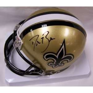  Signed Drew Brees Mini Helmet   Pittsburgh: Sports 