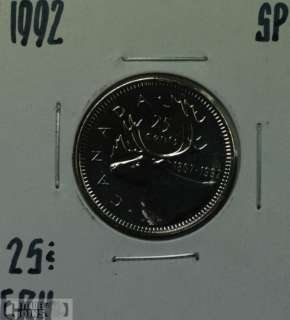 1867 1992 Canada 25 Cents From Specimen Set Caribou  