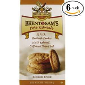 Brent & Sams Ginger Spice Cookie, 7 Ounce (Pack of 6)  