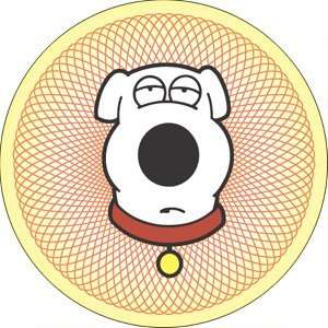  Family Guy Brian Head Button B FG 0009: Toys & Games