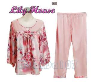   womens pajamas colorful printing sleepwear 2PC set 1°C 2521  