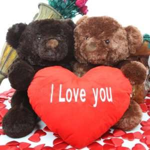  Kissing Love Chubs Caramel and Chocolate Kissing Teddy 