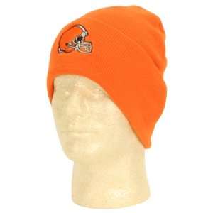   Browns Classic Cuffed Winter Knit Hat   Orange: Sports & Outdoors