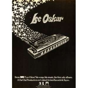  1976 Ad Harmonica Lee Oskar WAR United Artists Records 