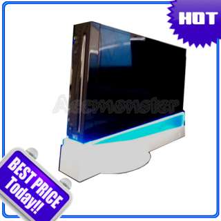 NEW BLUE LED LIGHT DOCK STAND FOR NINTENDO WII GAME US  