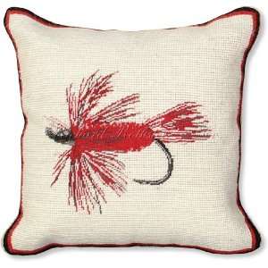 Hair Wing Fly Needlepoint Pillow
