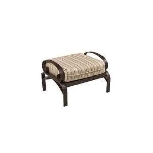  Woodard Wingate Mesh Aluminum Patio Ottoman Hazelnut 