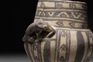 wonderful ancient Chancay Earthenware wide mouthed jar, from the 