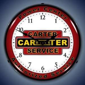  Carter Carburetor Service Lighted Wall Clock: Home 