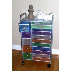  4D Concepts Multi   color 15   drawer Rolling Cart 