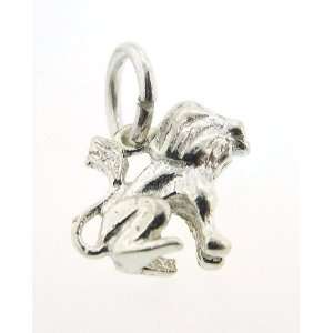  925 Authentic Sterling Silver Charm Lion: Jewelry