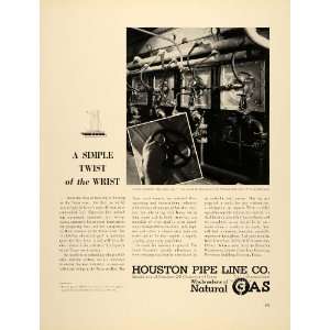  Ad Houston Pipe Line Natural Gas Company Texas Oil   Original Print Ad